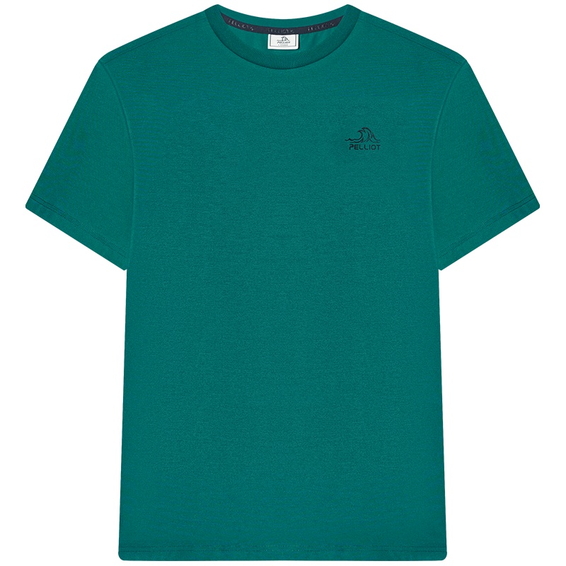 伯希和户外百搭T恤2021新 男款运动快干半袖圆领纯色打底衫棉短袖