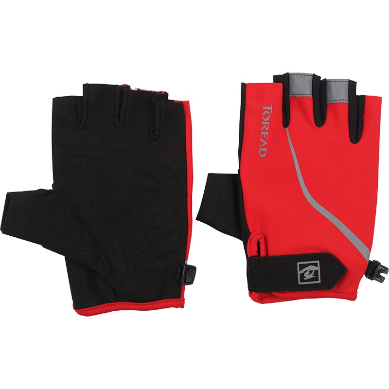 探路者（TOREAD）户外男女通款运动骑行弹力半指手套ZELF80090