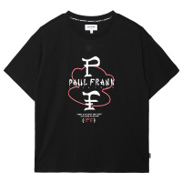 Paul Frank/大嘴猴 夏季简约印花短袖圆领宽松T恤男上衣