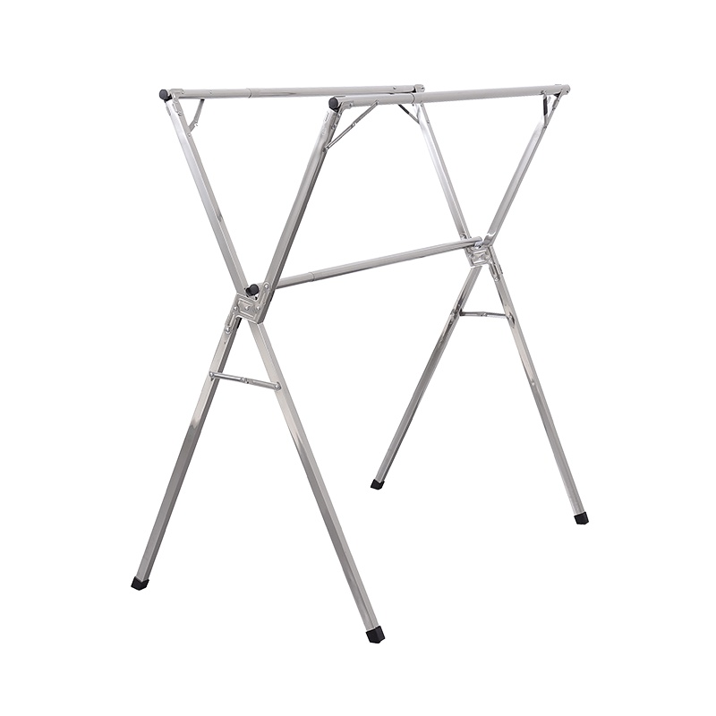 欧润哲 不锈钢制X型伸缩三杆晒衣架2米 大型落地室内阳台晒被架 衣服晾晒架多功能洗晒用品