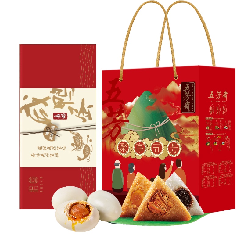 五芳斋聚享五芳+拾阖高邮咸鸭蛋10只装组合套餐