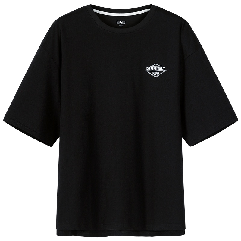 森马夏季男装短袖T恤男圆领纯棉打底衫潮流印花体恤男