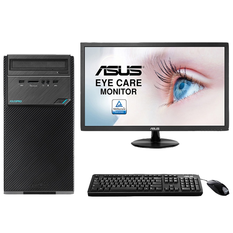 华硕商用台式电脑D320MT 21.5‘显示器(D320MT G3930 4G1T 集显WIN10)