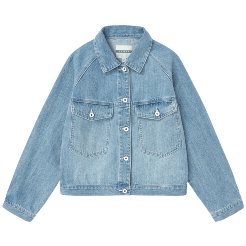 【满198减100预估价：87】森马牛仔外套女春季夹克早春女士宽松休闲短外套短款春装春秋女装