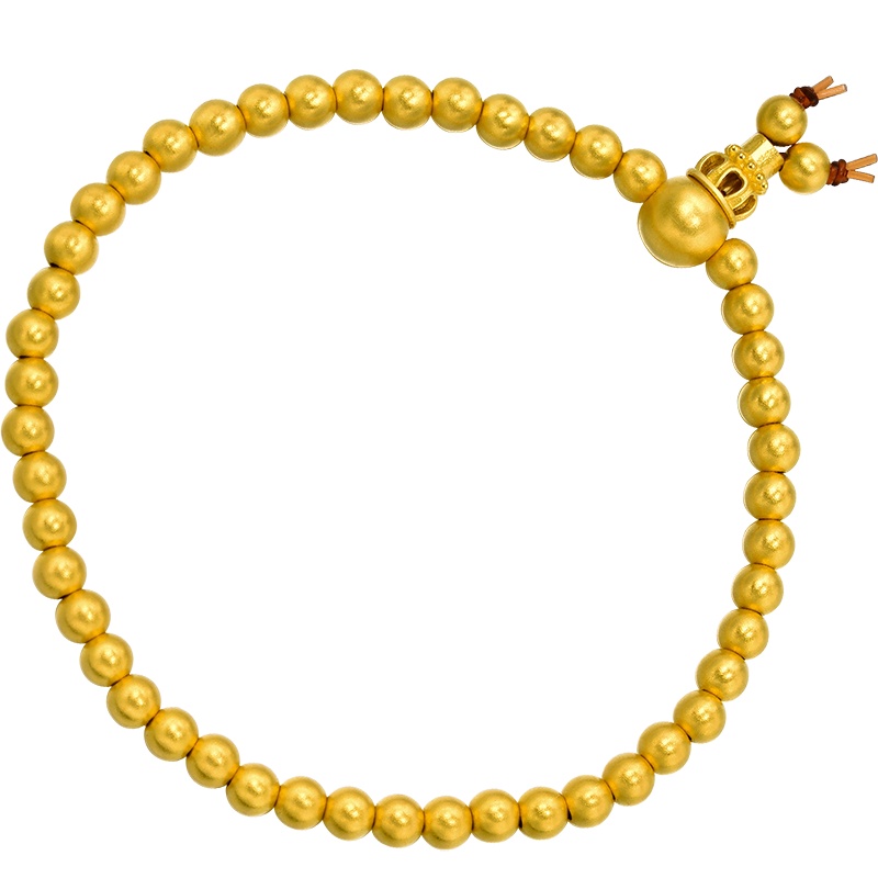 周生生(CHOWSANGSANG) 黄金(足金)东方古祖古法黄金圆珠手链手串90501B 计价