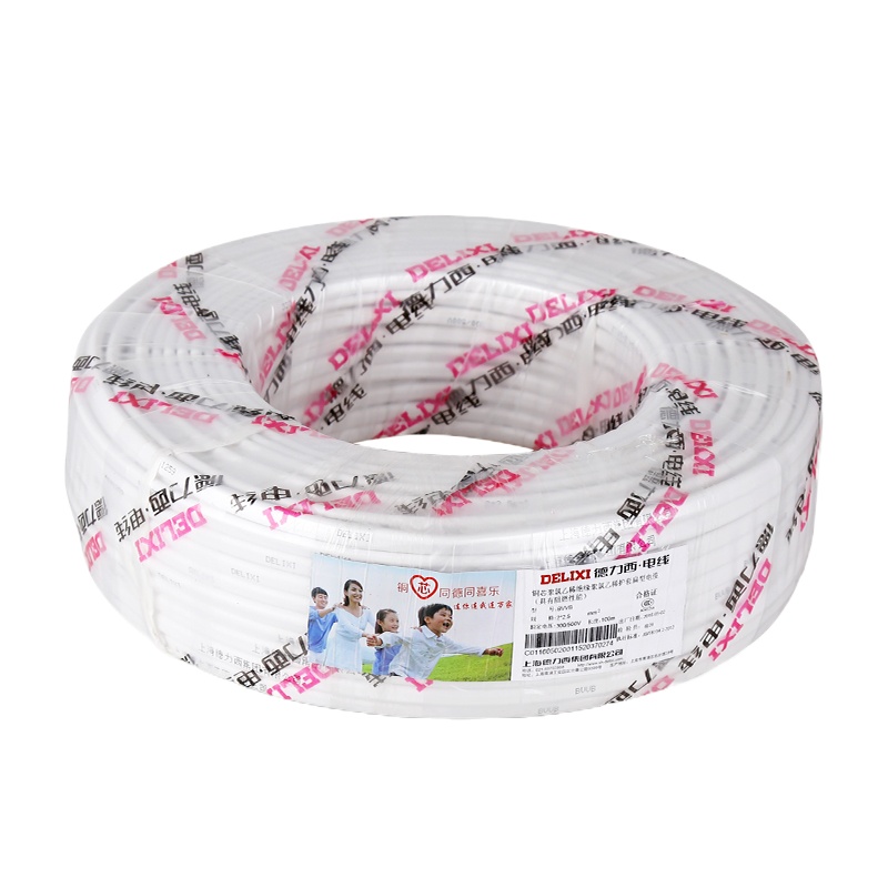 德力西电气(DELIXI ELECTRIC)电线二芯护套线50米白色4平方两芯