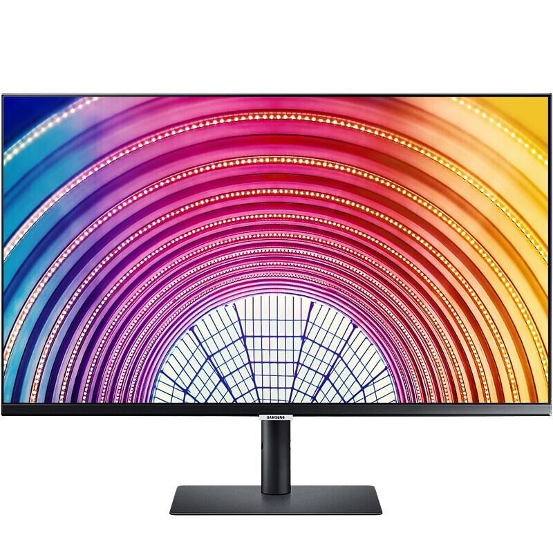 三星(SAMSUNG)显示器 23.8英寸 2K高清 IPS技术 HDR10 旋转升降底座 可壁挂 电脑显示屏幕 S24A600NWC