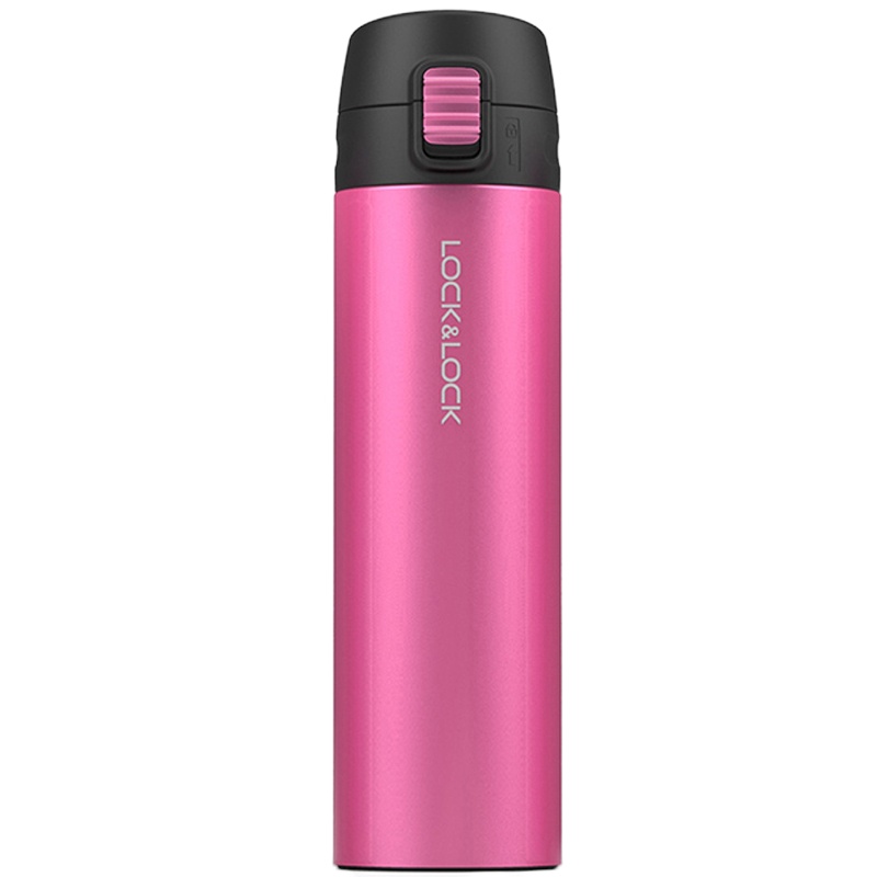 乐扣乐扣(lock&lock)缤纷弹跳盖马克杯粉色390ML 保温杯 杯子 LHC3222PIK