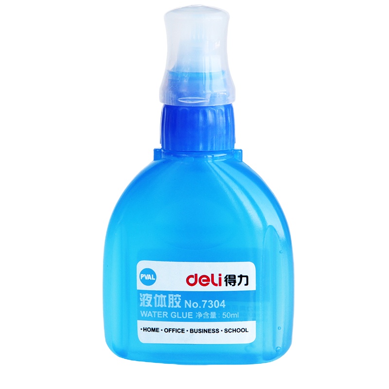 得力7304 软刷头透明液体胶水50ml 12瓶装
