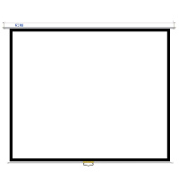 宏燕84英寸 手动自锁投影幕布4:3玻珠幕 投影仪幕布投影机幕布玻珠手动幕自锁幕布壁挂幕布银