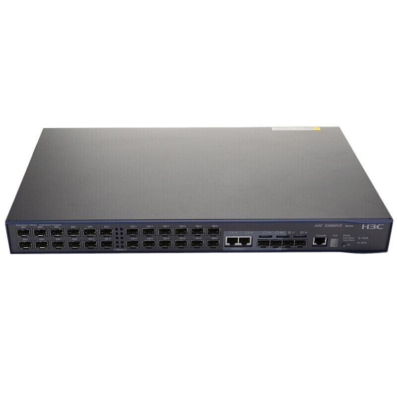 华三(H3C) LS-3600V2-28F-EI 24口百兆智能弹性以太网企业级交换机