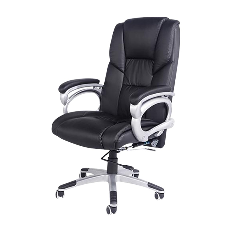 [理政]办公椅 转椅 皮质椅 电脑椅 班椅 钢制扶手椅 可升降可旋转