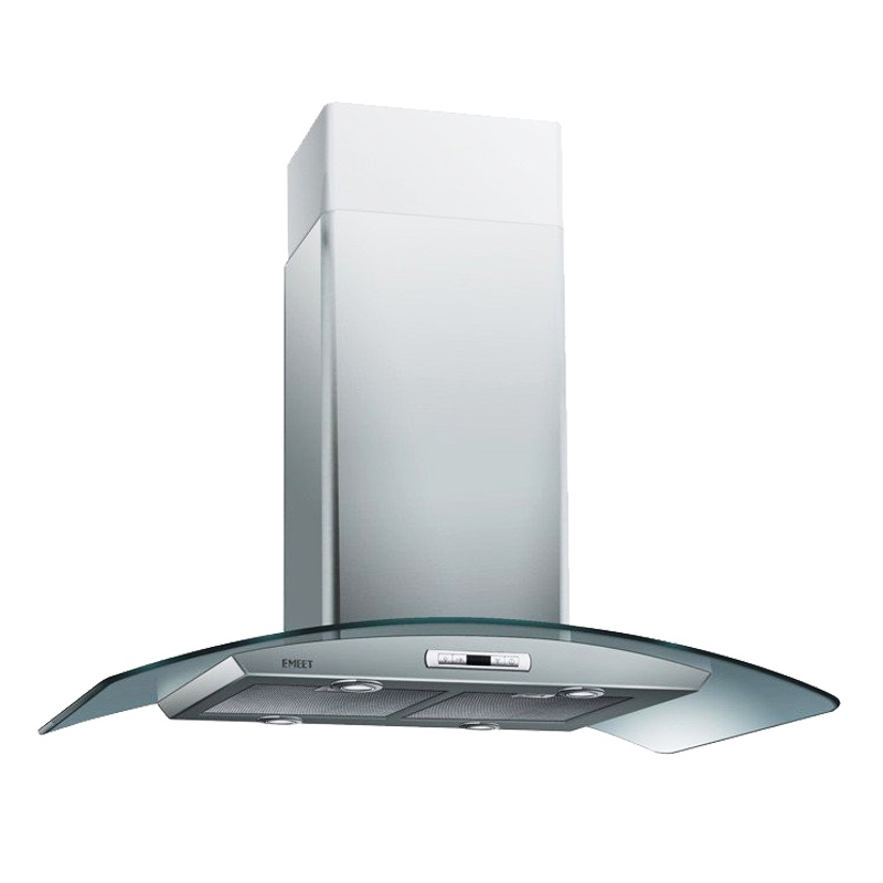 EMEET/意米特354WB顶吸式抽油烟机吊挂式油烟机90公分欧式开放式厨房排烟机按键式智能开关大吸力LED照明