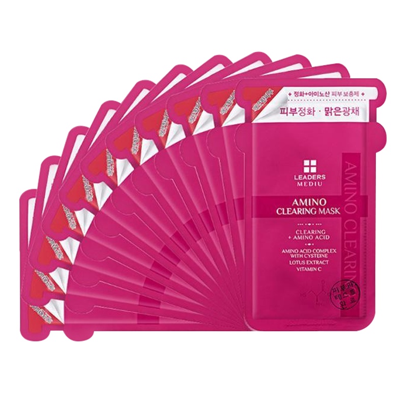 LEADERS 丽得姿 美蒂优氨基酸 净肤 面膜10片/盒 提亮肌肤 净化毛孔
