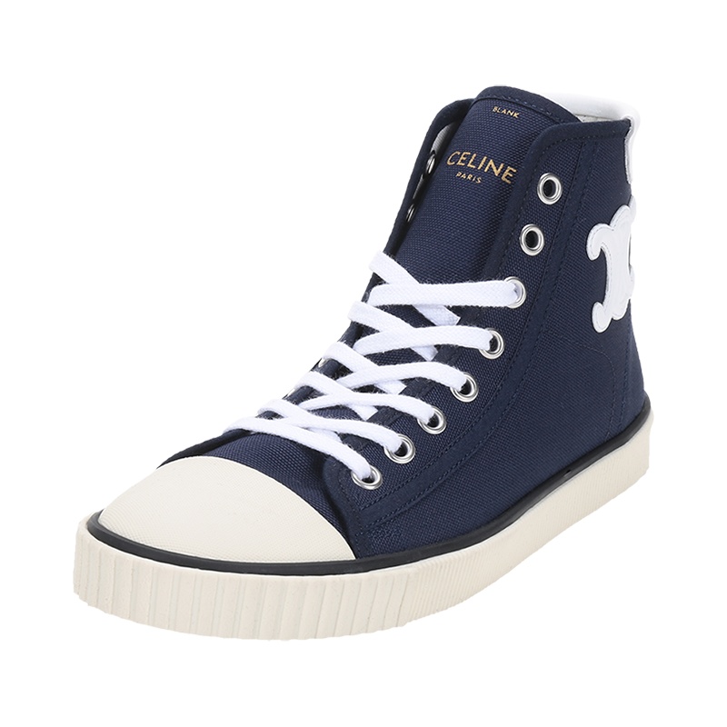 赛琳 CELINE 女士 织物中帮系带休闲运动鞋帆布鞋343202006C