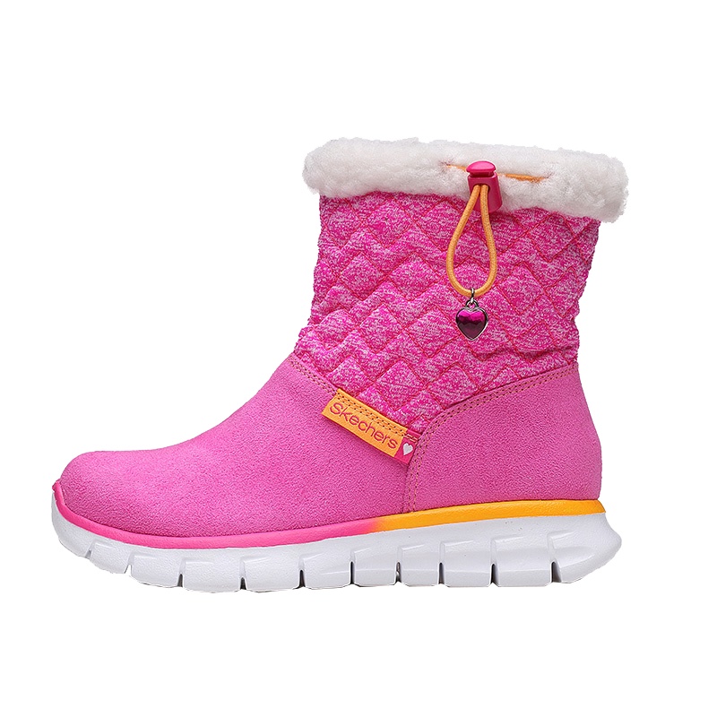 Skechers斯凯奇女大童时尚超轻保暖防滑舒适中筒靴子664025L