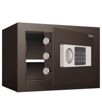 得力(deli)保险柜 高25CM小型入墙入柜保险箱 办公家用双保险密码保管箱锐剑33037