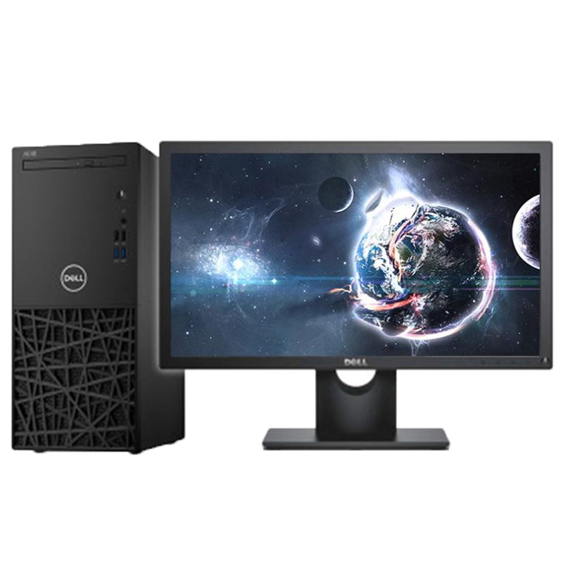 戴尔/DELL 成铭3988 23.8英寸显示器(I5-9500 8GB 120GSSD+1T 集显 黑色)台式机电脑