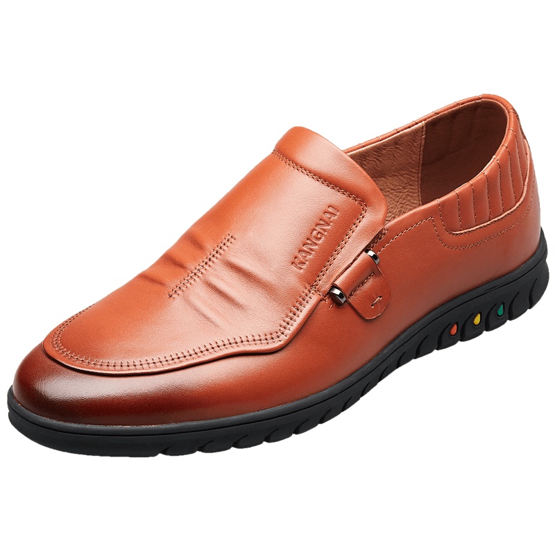 康奈男鞋 秋季真皮皮鞋男士单鞋驾车鞋商务休闲鞋懒人套脚鞋子男1177008