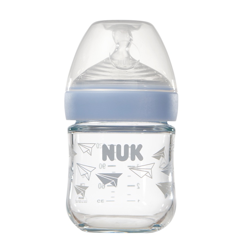 NUK120m“自然母感”宽口玻璃奶瓶(初生型硅胶中号)