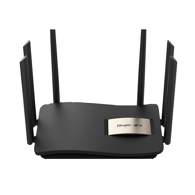 睿易 锐捷无线家用路由器 千兆RG-EW1200G pro双频wifi信号放大器1300M 黑色
