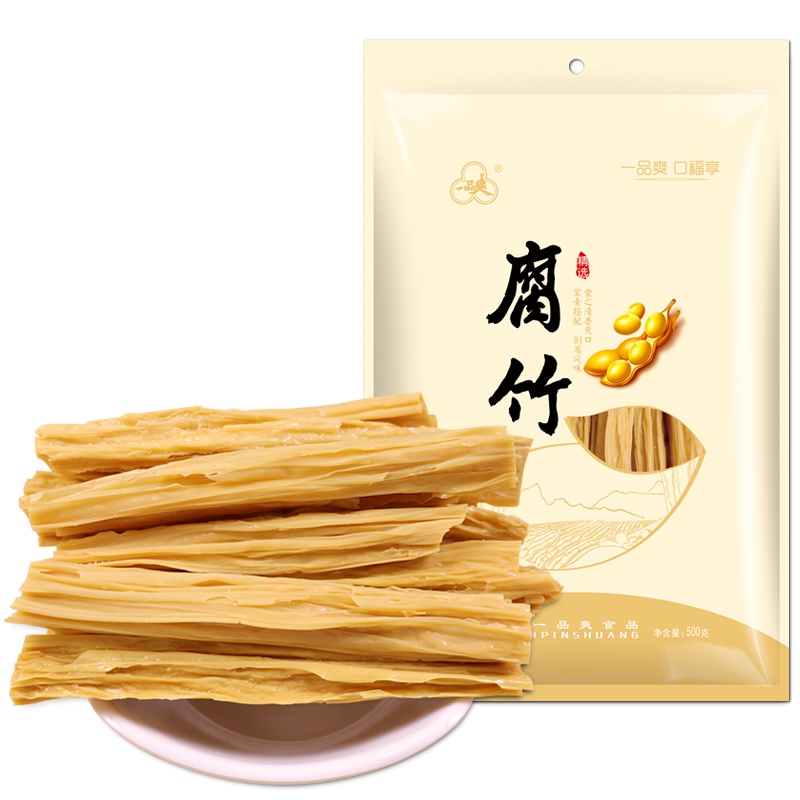 一品爽腐竹500g 黄豆原浆腐竹干货手工农家凉拌豆腐皮