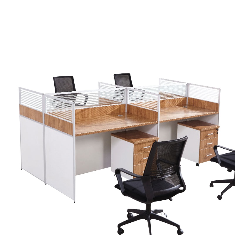 [晋美升]职员办公桌员工电脑桌组合简约现代四人位屏风办公桌