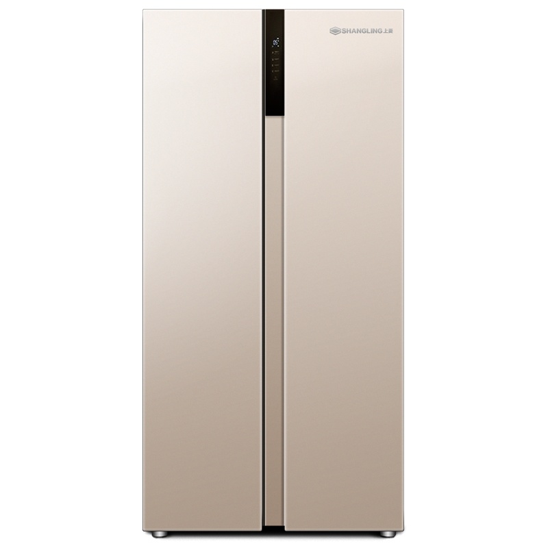 上菱603升对开门冰箱 一级能效 风冷无霜 双变频节能 大容量双开门家用电冰箱 BCD-603WSVD玫瑰金