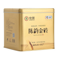 中茶安化黑茶 3年陈 金花手筑茯砖 陈韵金砖182g铁罐装