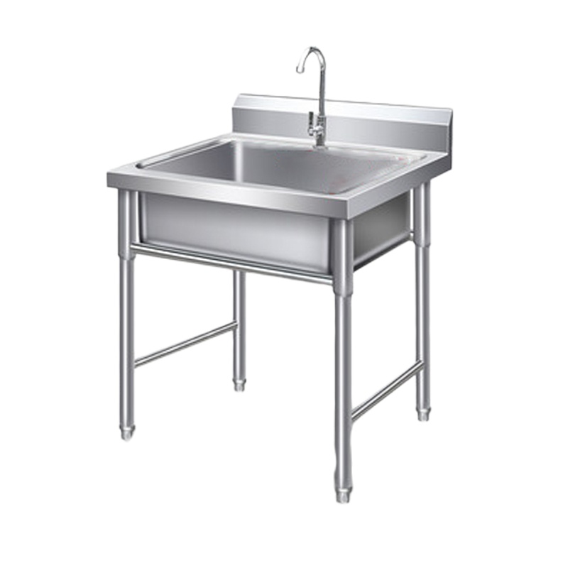 双槽不锈钢洗涤池 长600宽600高800厨房不锈钢水槽商用双槽带支架洗菜盆食堂
