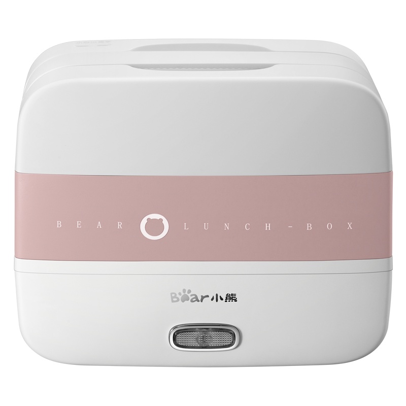 小熊(Bear)电热饭盒 DFH-B17H1粉色 双层大容量保温饭盒可插电加热上班族学生带饭神器可热饭蒸饭苏宁自营