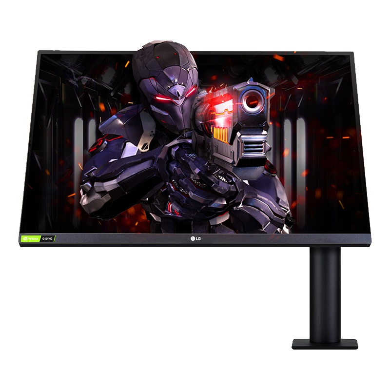 LG 27英寸 NanoIPS 兼G-Sync 144Hz 10.7亿色 Ergo ±280度人体工学旋转支架 设计师 小金刚 办公游戏 2K显示器 27GN880