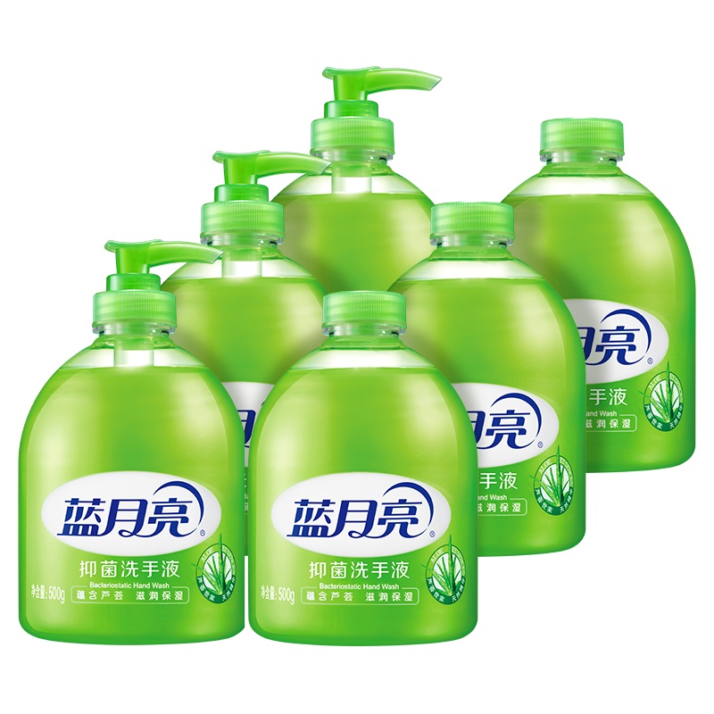 蓝月亮 抑菌洗手液组合瓶装(500g瓶+500g瓶补)*3 清洁抑菌 滋润保湿 有效抑菌99.9%