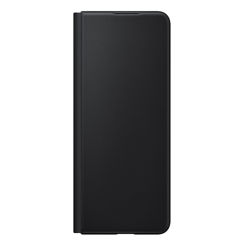 三星 Galaxy Z Fold3 5G原装真皮翻盖保护套W22 F9260手机折叠屏手机套 柔软真皮保护壳手机壳 黑色