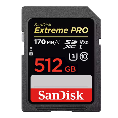 闪迪(Sandisk)512GB 至尊超速SD卡读200MB/s写90MB/s V30 U3 CLASS 10相机存储卡