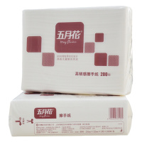 五月花 双层压花超韧感200抽擦手纸整箱20包