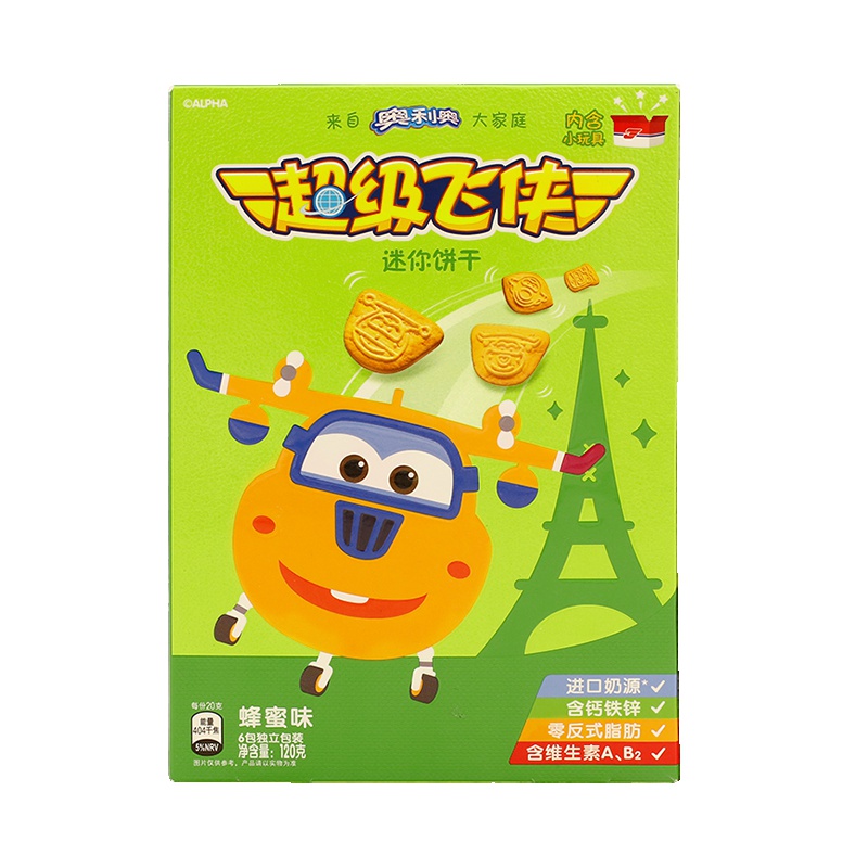 超级飞侠迷你饼干蜂蜜味120g