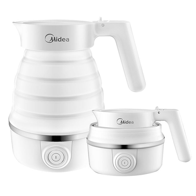 美的(Midea)电水壶电热水壶0.6L食品级硅胶折叠水壶烧水壶旅行携带智能防干烧旅行水壶SH06simple101