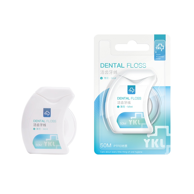 雅克菱Y-Kelin 牙线50米盒家庭装便携牙套正畸专用细扁线卷剔牙矫正牙齿 牙线*1盒 牙线/1盒