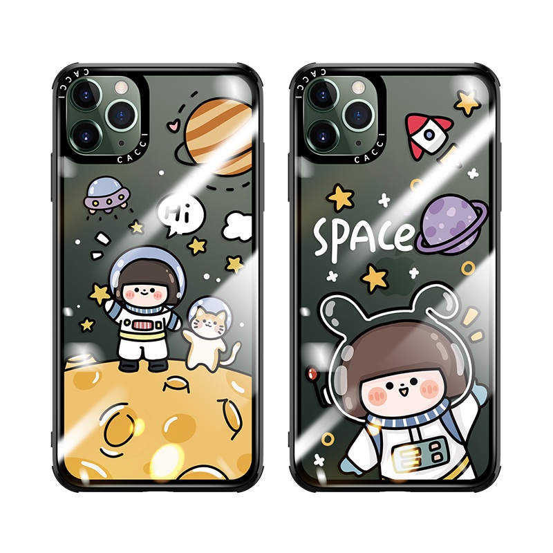 卡绮宇宙苹果12手机壳iPhone11透明x玻璃promax可爱xr高档