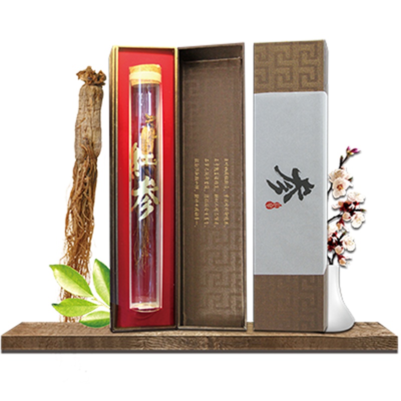 紫鑫全须红参 长白山人参 整支全须红参 人韵红参礼盒装滋补送礼26g