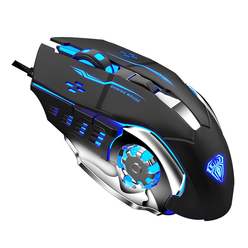 狼蛛电竞鼠标有线电脑吃鸡鼠标轻音笔记本台式游戏专用cf穿越火线lol机械宏男生家用办公s20黑