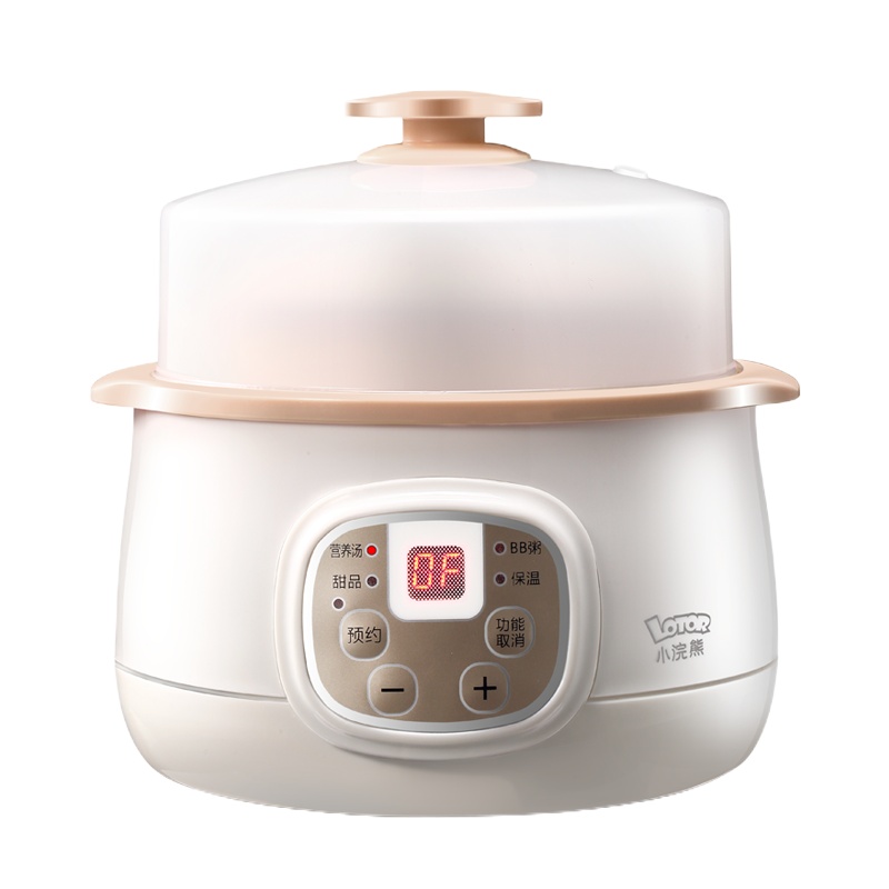 小浣熊电炖锅DDZ-8A 迷你煮粥神器煲汤陶瓷隔水炖家用全自动小燕窝电炖盅