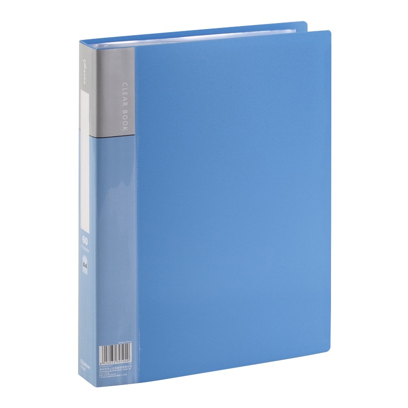 齐心(COMIX)齐心PF60AK 60页资料册蓝色(单位:册)插页文件夹A4透明分页试卷夹多层文件袋