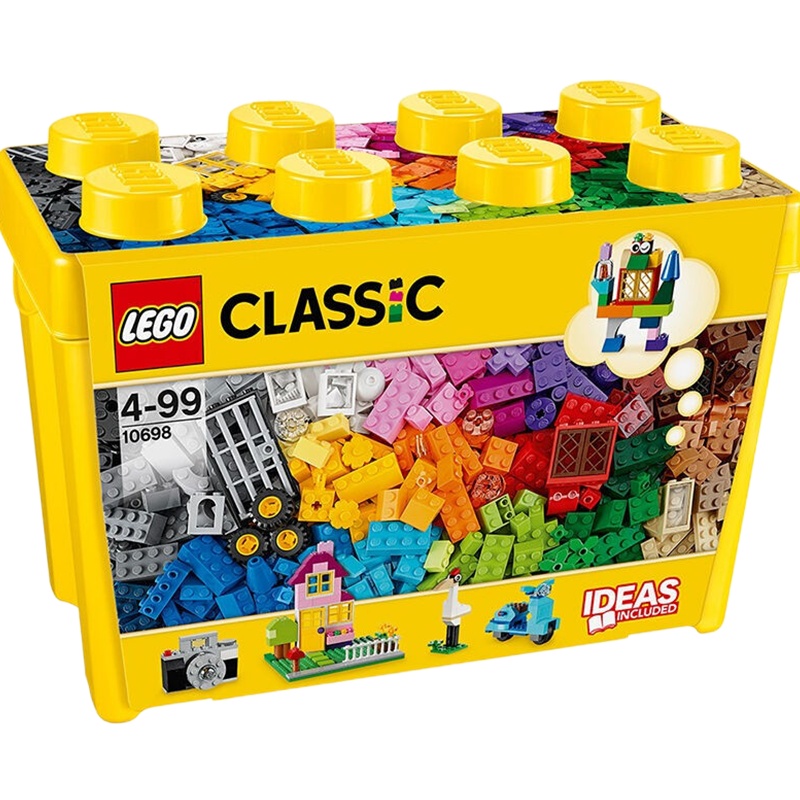 LEGO乐高 Classic经典创意系列 790粒桶装 10698大号积木盒 儿童益智拼插玩具 4岁以上适用
