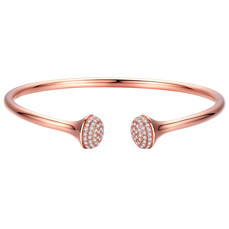 佰色传情S925银手镯纯银开口空心手环高级感气质百搭