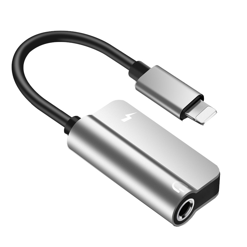 苹果耳机转接头iphoneXS/R MAX X/8/7p充电听歌二合一转接线扁头转圆3.5mm分线器0.2ToRomax