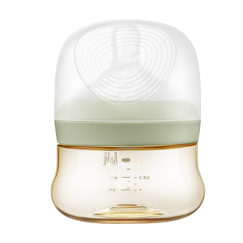 babycare 宝宝奶瓶 正品 婴儿宽口径奶瓶ppsu耐摔硅胶奶瓶储奶瓶 淡藻绿80ml 1708