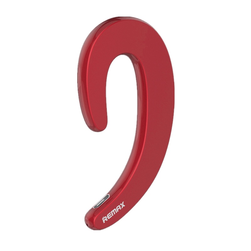 Remax/睿量 T20轻薄蓝牙耳机挂耳式开车专用手机通用单耳运动跑步无线不入耳塞无痛-宝石红