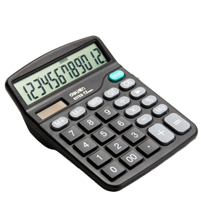 得力(deli) 837ES桌面计算器12位 黑色